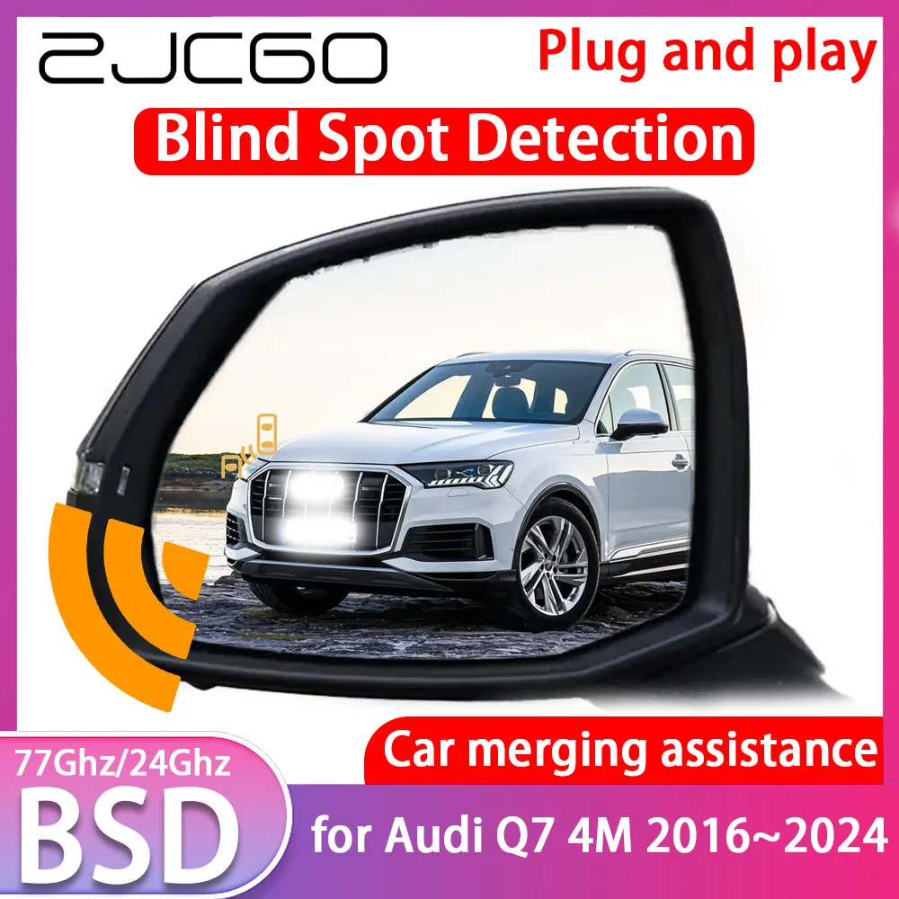 ZJCGO for Audi Q7 4M 2016-2024 Blind Spot Detection Car BSD BSA BSM System Driving Warning Radar Alert Mirror