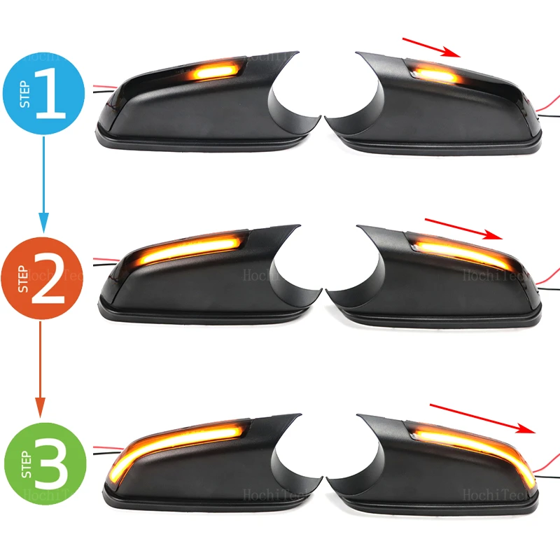 2pcs Car Side Mirror Blinker Indicator Lamp LED Dynamic Turn Signal Light for VW Polo MK4 FL Skoda Octavia 2006 2007 2008-2010