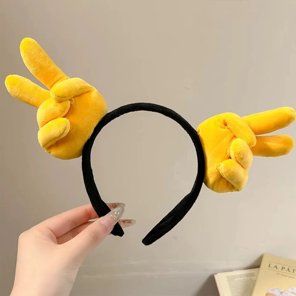 

Plush Funny Gesture Headband Hand Heart Give the Thumbs-up Plush Hairband Hair Accessories Hair Ornament Cosplay Hair Hoop Party
