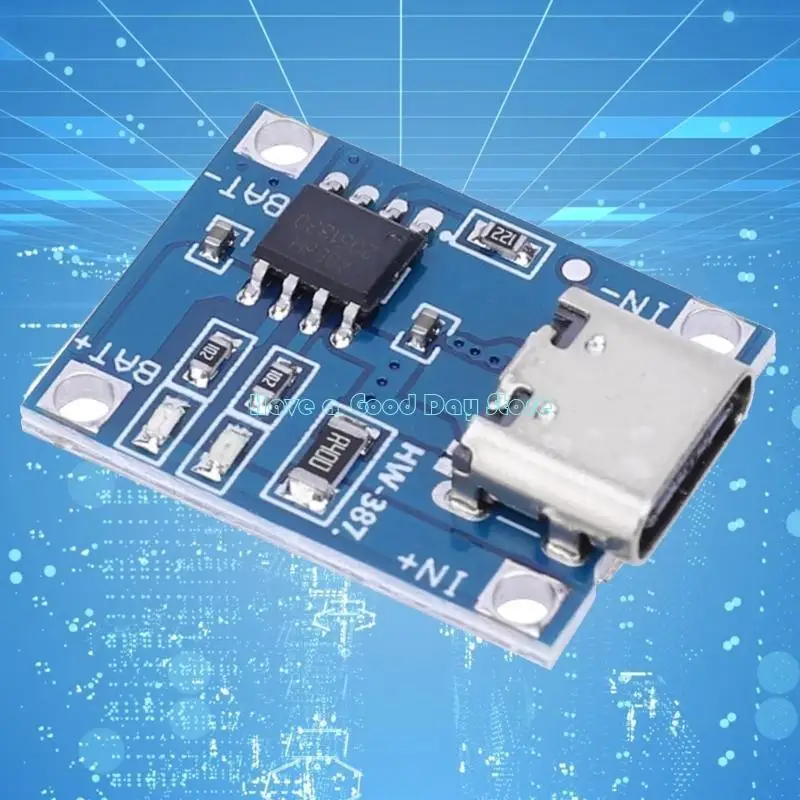 462D TP4056 5V 1A Battery Charging Board with Microed USB Microphone Double LEDs