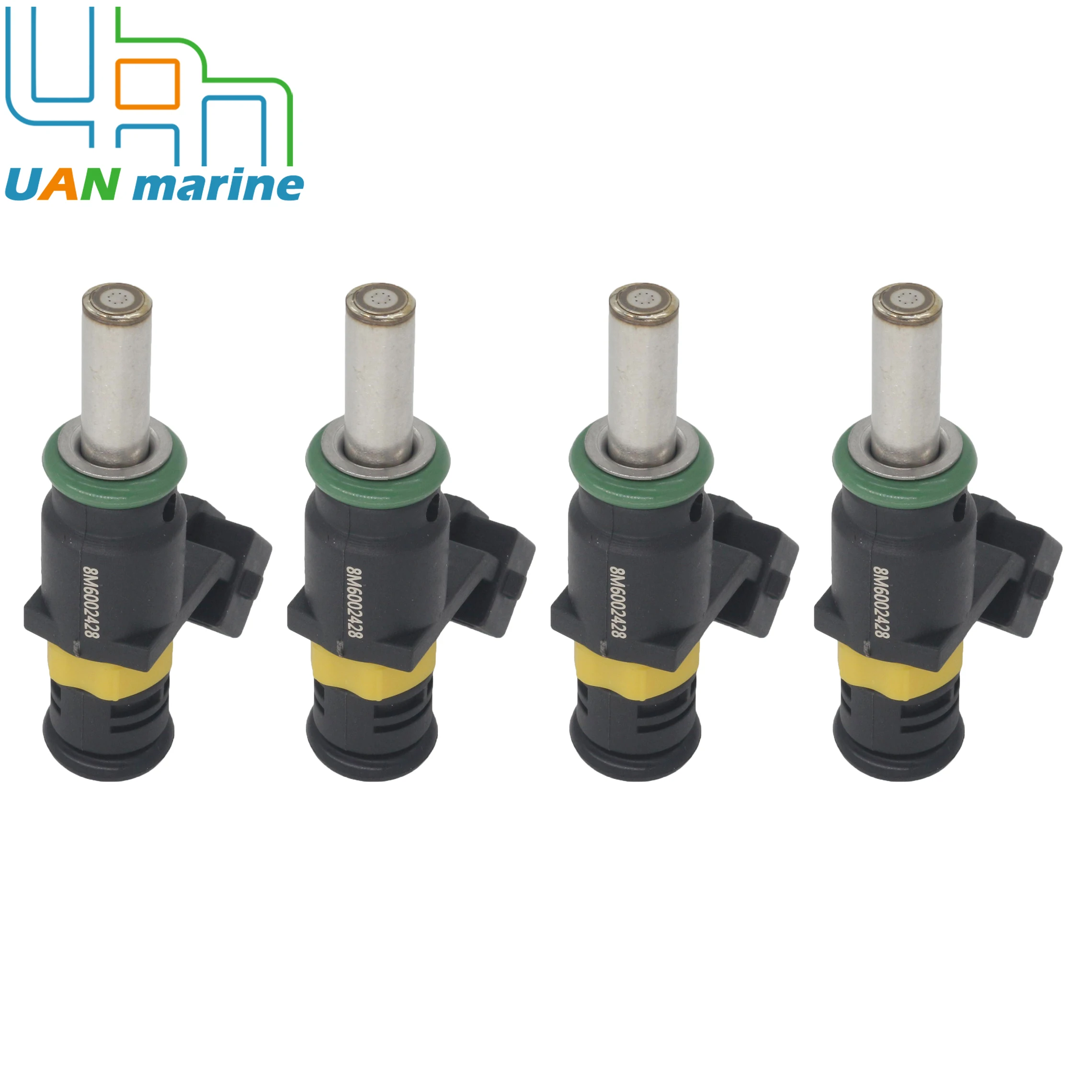 

4 шт. 8M0057686 Топливная форсунка с 8 отверстиями для подвесного двигателя Mercury Mariner от 65 до 115 л.с. EFI JET 4,5 л 6,4 л MPI 8M6002428