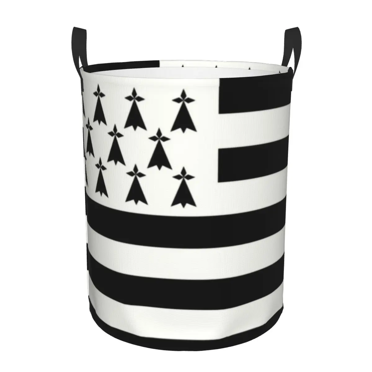 Custom Flag Of Brittany Laundry Basket France Region Sign Identity Nation Baby Hamper for Nursery Toys Organizer Storage Bins