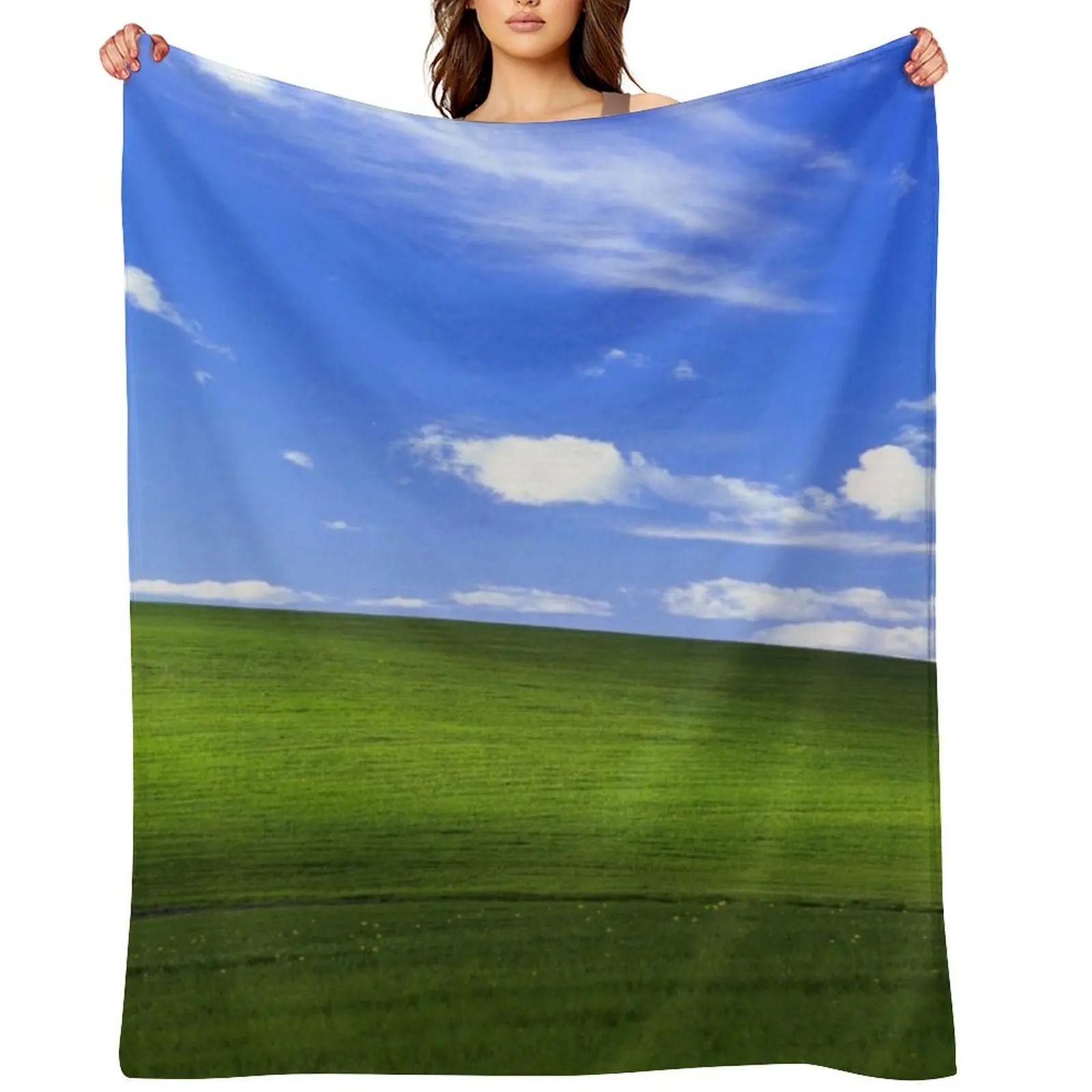 

Blissful Field Throw Blanket Bed linens Bed Furry Camping Blankets