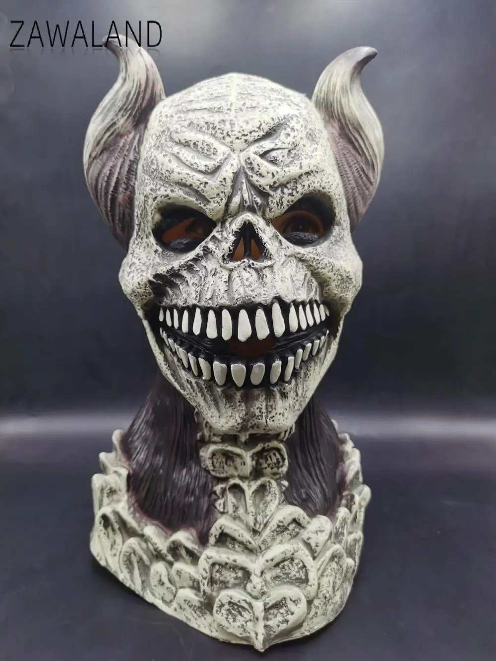 Zawaland ハロウィンホラーヘッドカバーおかしい怖い悲鳴爆発脳マスク大人のラテックススカルマスクコスプレ衣装アクセサリー