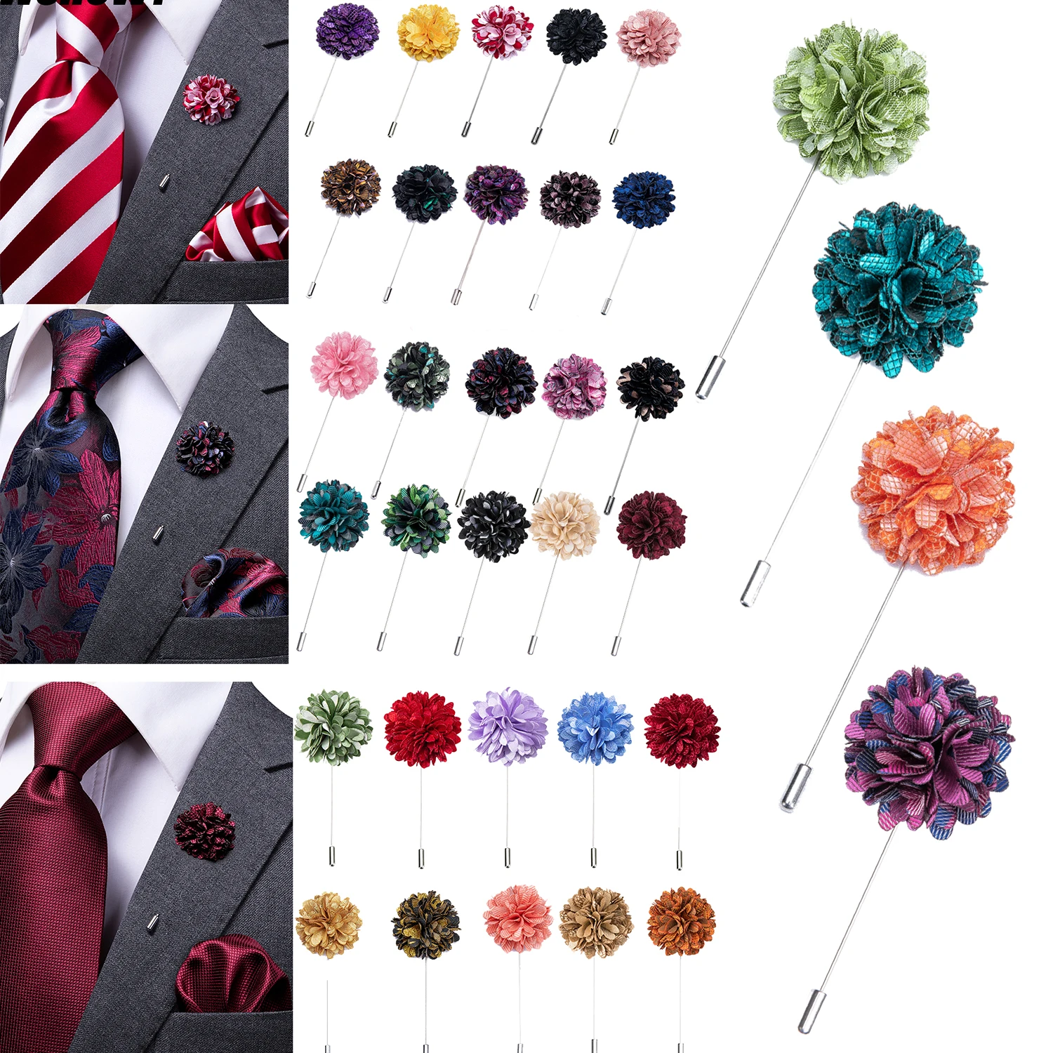 

Hi-Tie формальная розовая бутоньерка для жениха, подружки невесты, запястье, корсаж, петлица, свадебные аксессуары, брошь