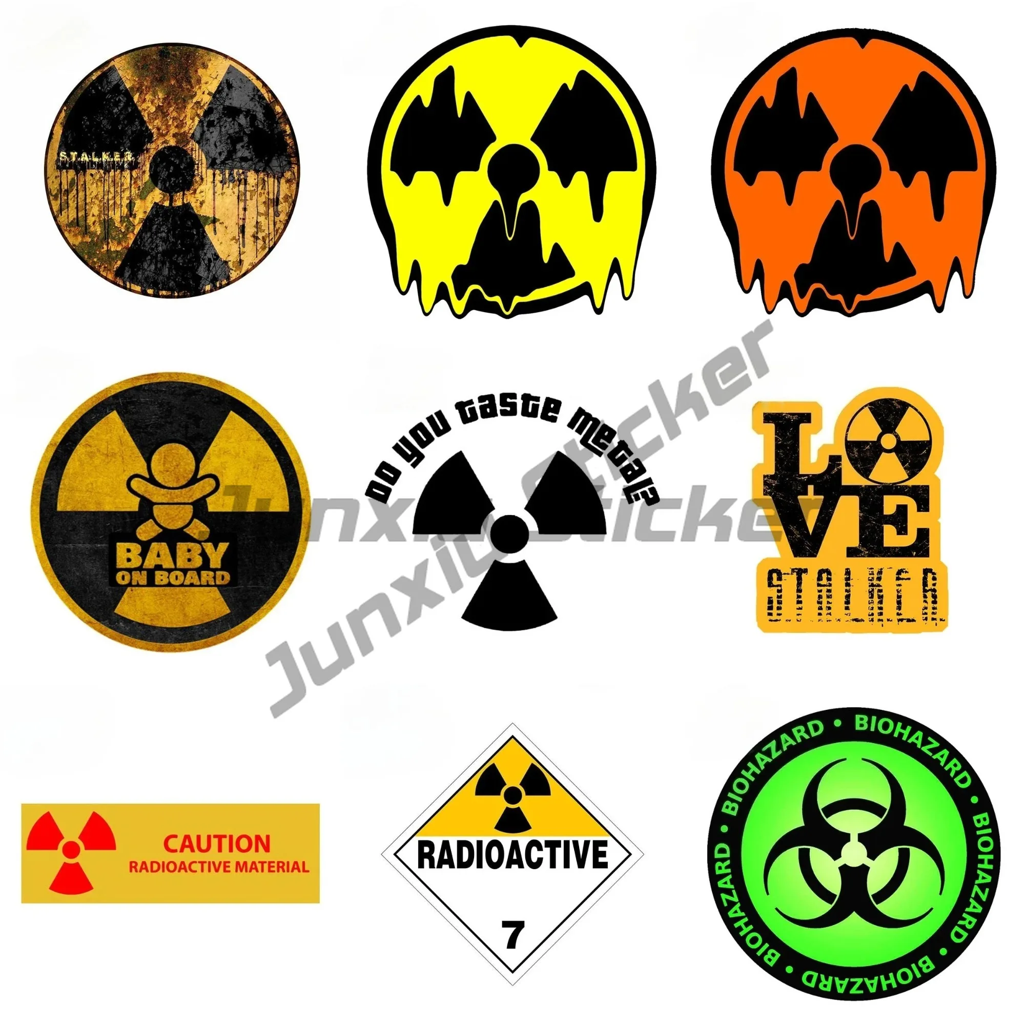 

For Stalker Radiation Symbol Car Sticker Vinyl Car Wrap Decal Refrigerator Laptop Occlusion Scratch