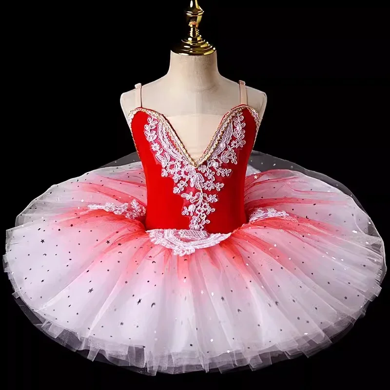 Bailarina Profissional Ballet Tutu para Meninas, Roupas de Dança para Crianças, Vestidos Infantis, Vestido de Patinação Artística, Leotards, Adulto