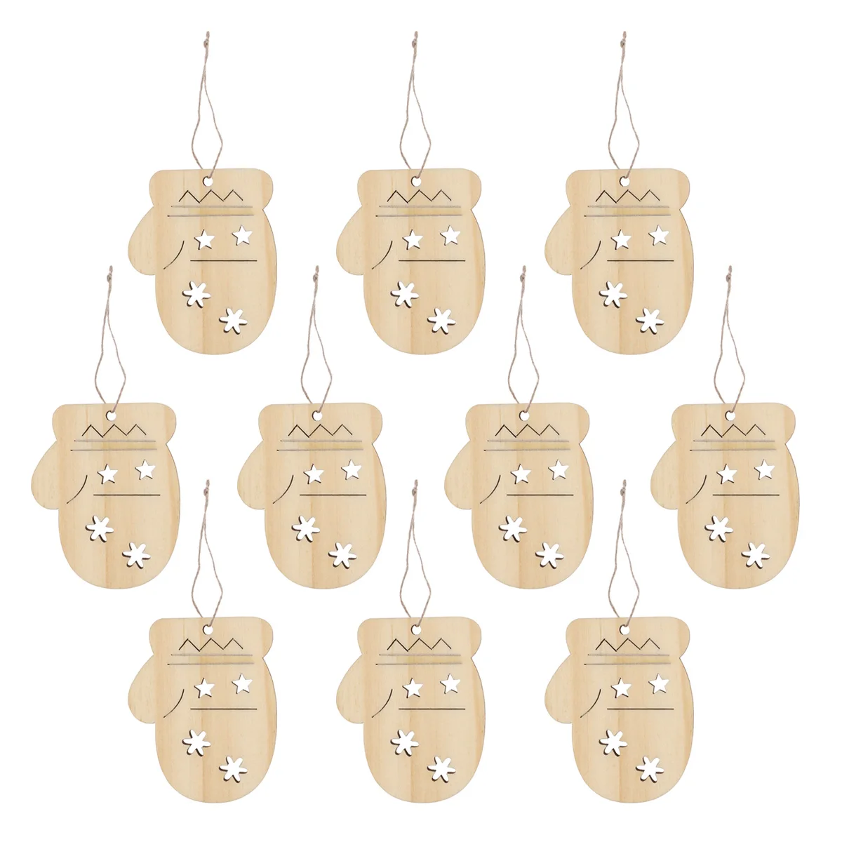 

Xmas Tree Decor Wooden Pendant Christmas Craft Ornaments for Crafts Holiday Bamboo