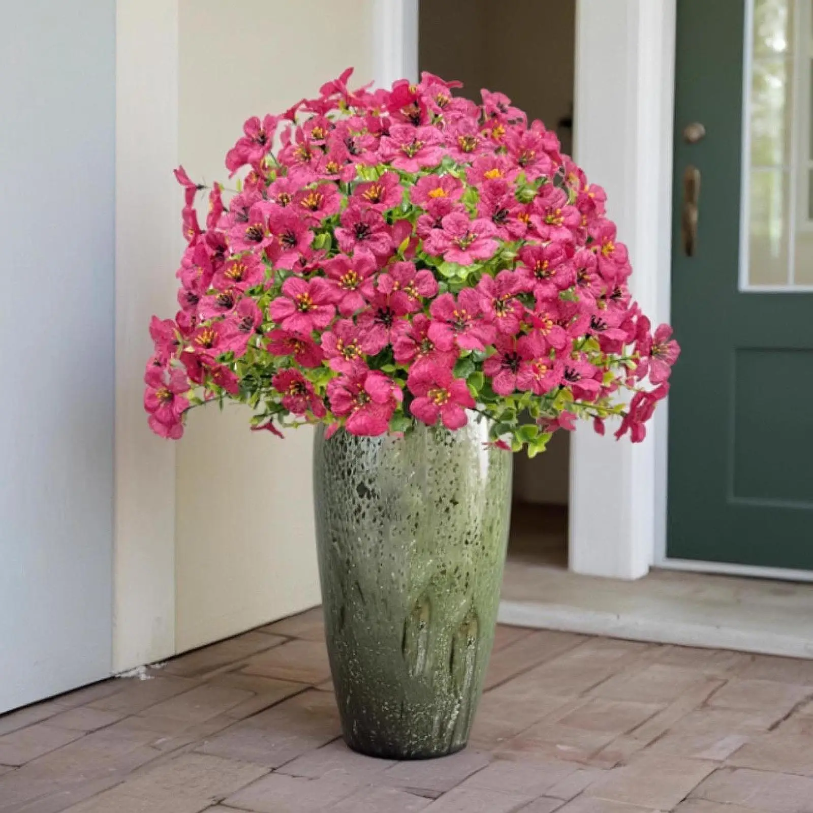 

Artificial Violet Flower Topiary Garden Stake for Outside Walkway Pathway
