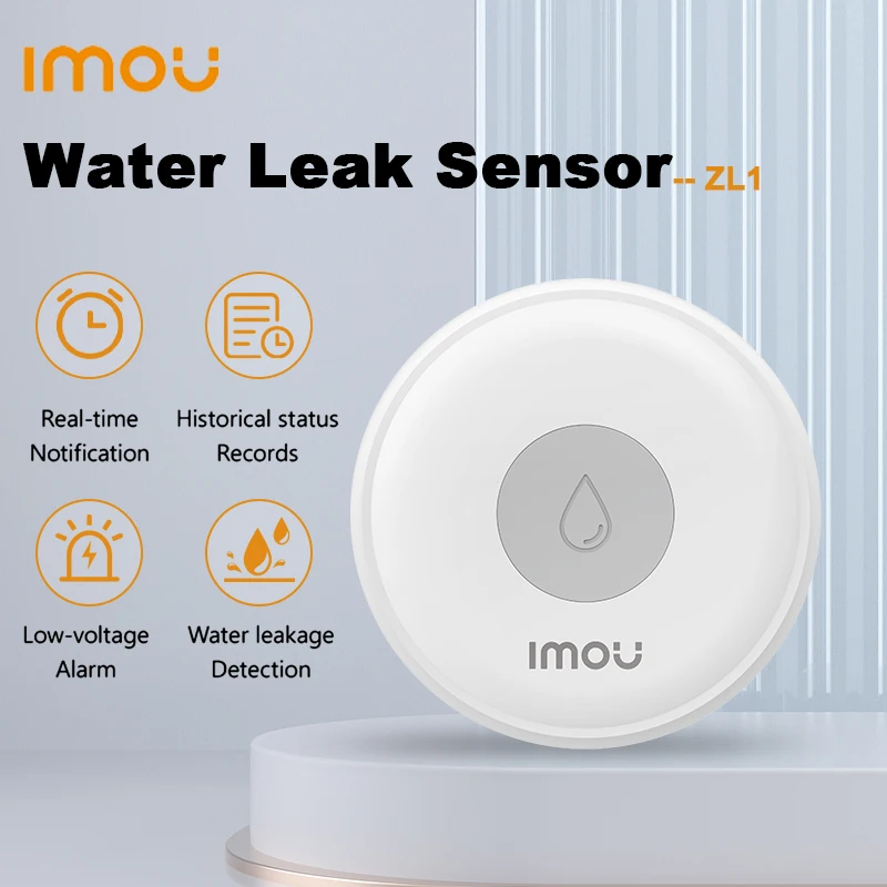 Imou Wireless Smart Water Sensor Alarm Water Leak Detector IP66 Waterproof ZigBee 2.4G WiFi for Kitchen Bathroom APP Control