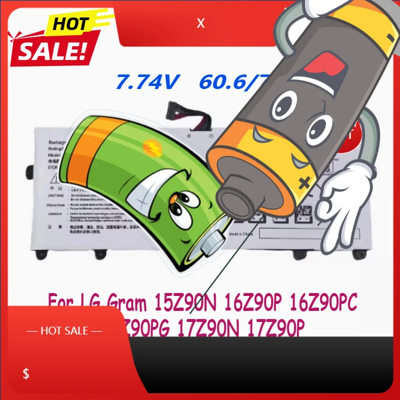 

7.74V LBV7227E Laptop Battery for LG Gram 15Z90N 16Z90P 16Z90PC 16Z90PG 17Z90N 17Z90P Replacement Notebook Batteries