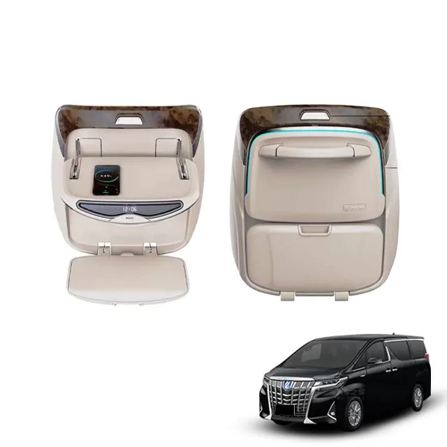 For Toyota Alphard Car Interior Modification Second Row Seat Backrest Upgrade Car Table Board Foldable Electric Small Table