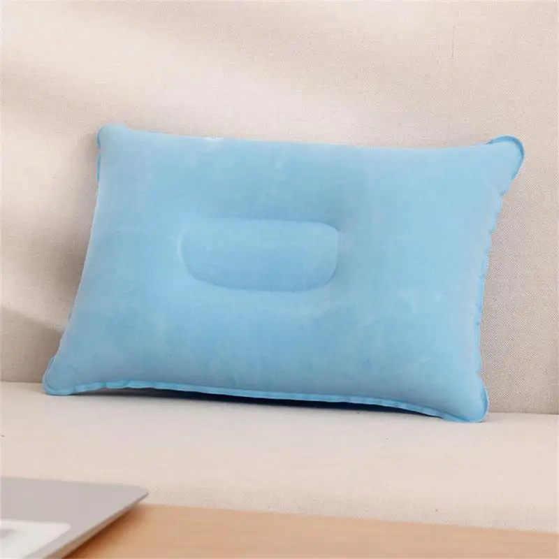 L-Convenient Ultralight Inflatable PVC Nylon Air Pillow Sleep Cushion Travel Bedroom Hiking Beach Car Plane Head Rest Support