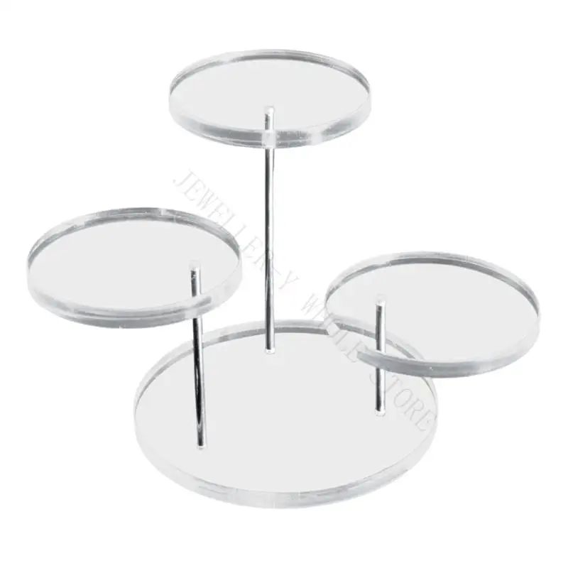 R7UF Stylish Transparent Jewelry Display Stand With Multi Level Design For Shop