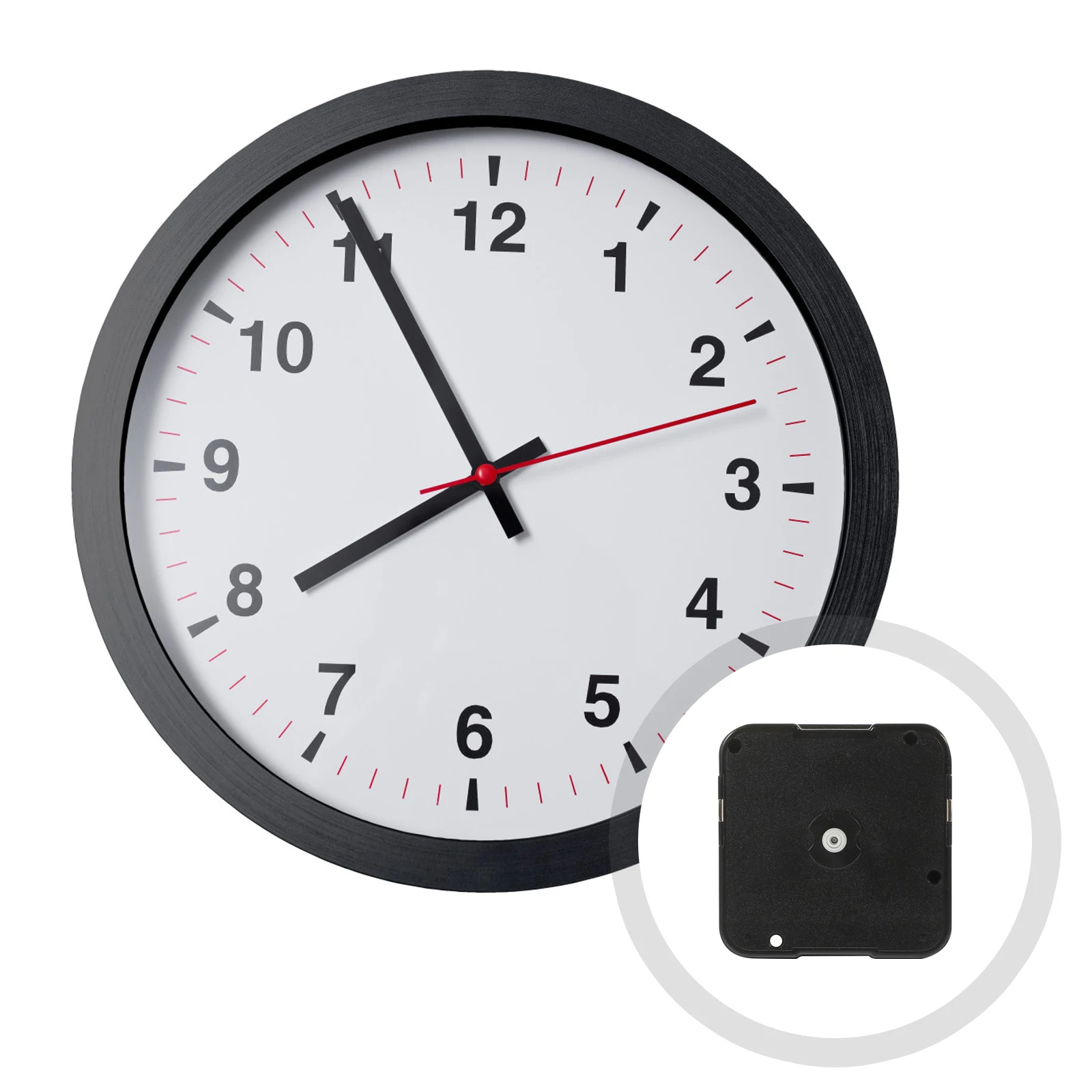 

Quartz Wall Clock Movement 8mm Shaft Silent Mechanism Operated High Torque Hands Clock Making Kit Replacement