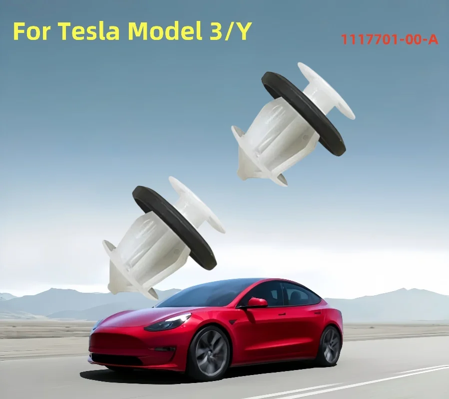 For Tesla Model 3 Y Fender Wheel Eyebrow Trim Buckle Fixing Clip 1117701-00-A Protective Plate Underbrow Skirt Accessory