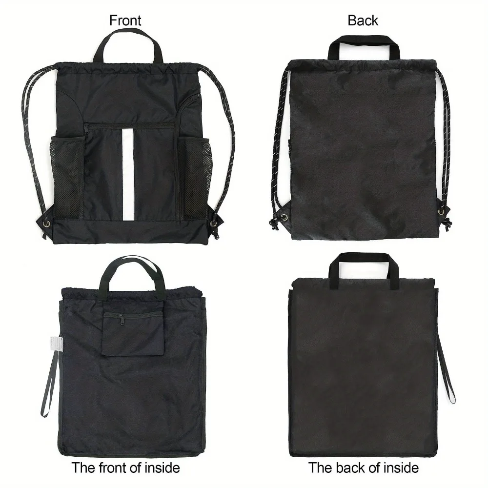 Nylon Sport Gym Bag Ultralight Large Capacity Outdoor Foldable Backpack Multifunctional Adjustable Straps