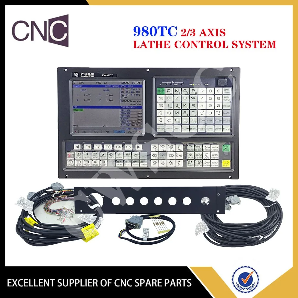 cheap Large vice panel 980TC series support ATV+PLC 2/3 axis CNC lathe controller with DSP+USB for cnc latheCNC controller