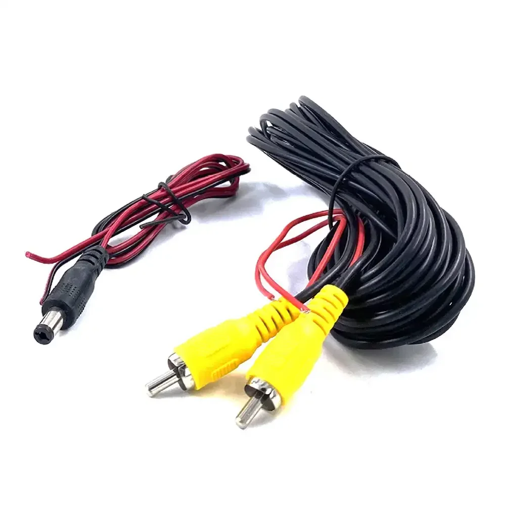 RCA Video Cable For Car Rear View Camera Universal 6/10/15/20 Meters Wire For Connecting Reverse Camera Car Multimedia Monitor