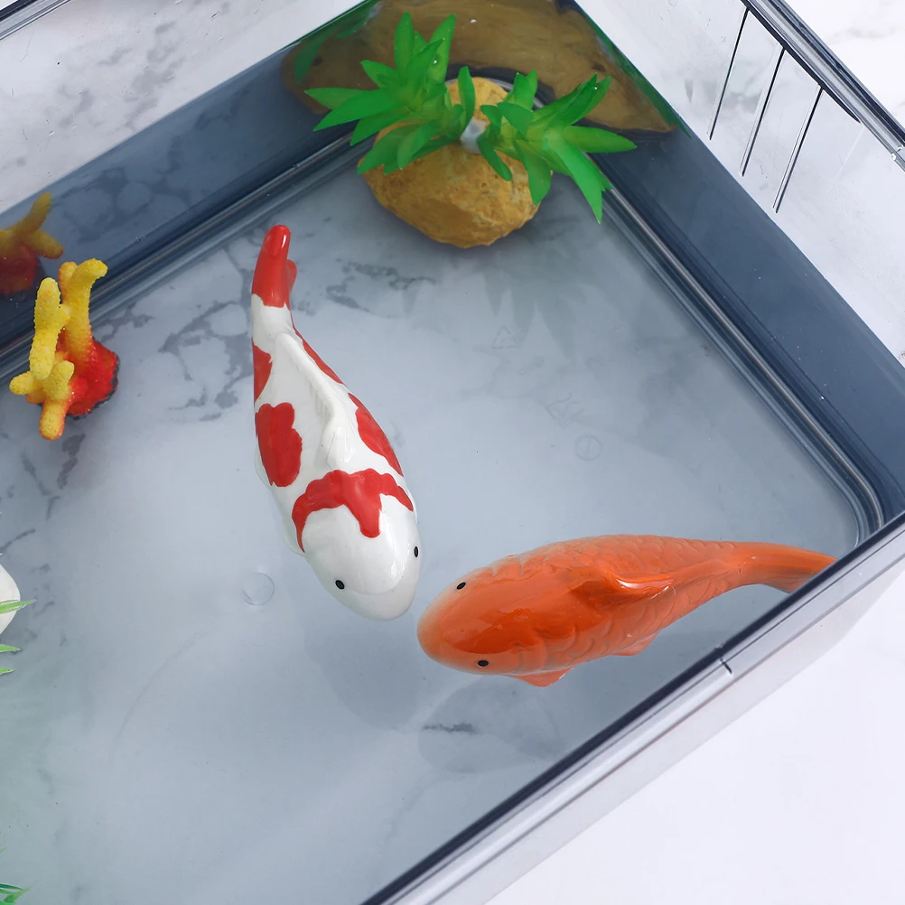 

Animal Pond Fish Tank Decoration Suite Aquarium Statue Ceramics Ornament Floating