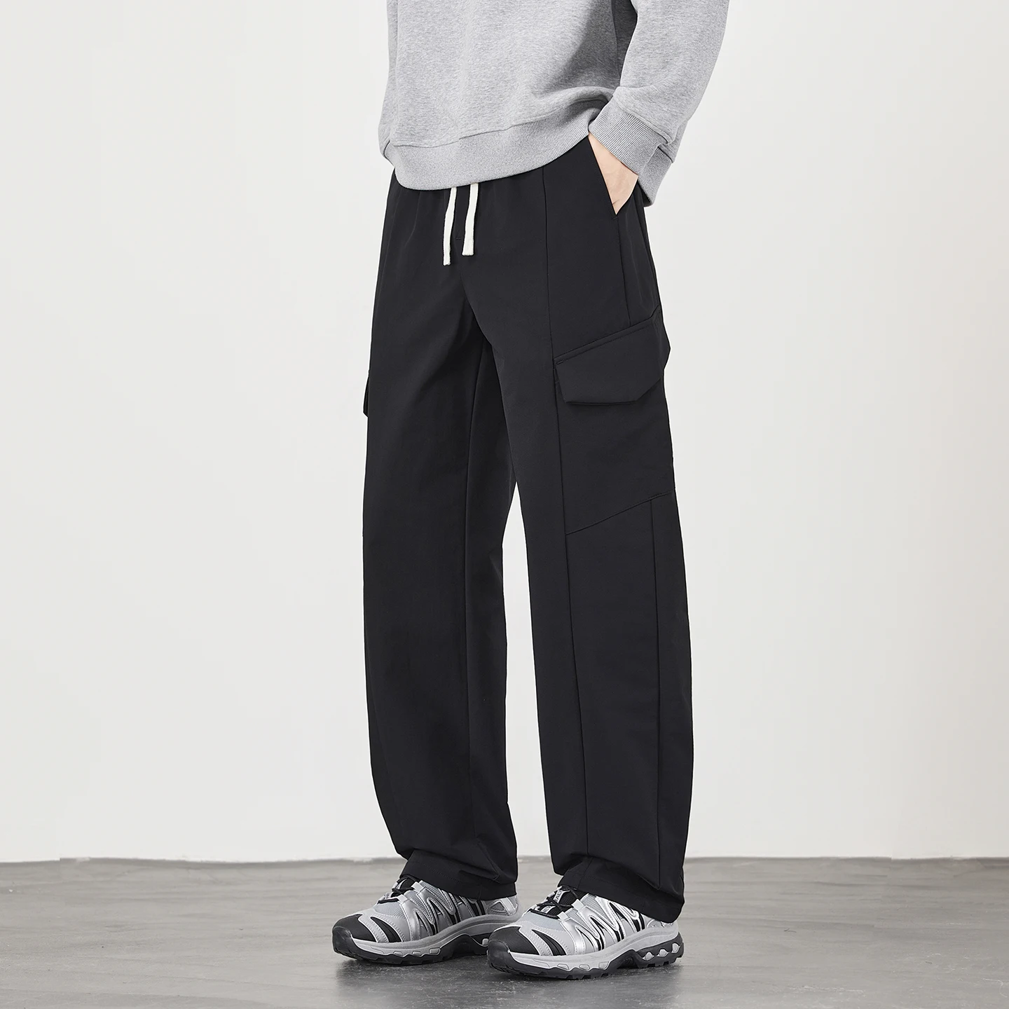 

N стильные уличные повседневные брюки, мужские свободные прямые большие брюки для десантника, трендовые толстые мужские брюки на осень и зиму