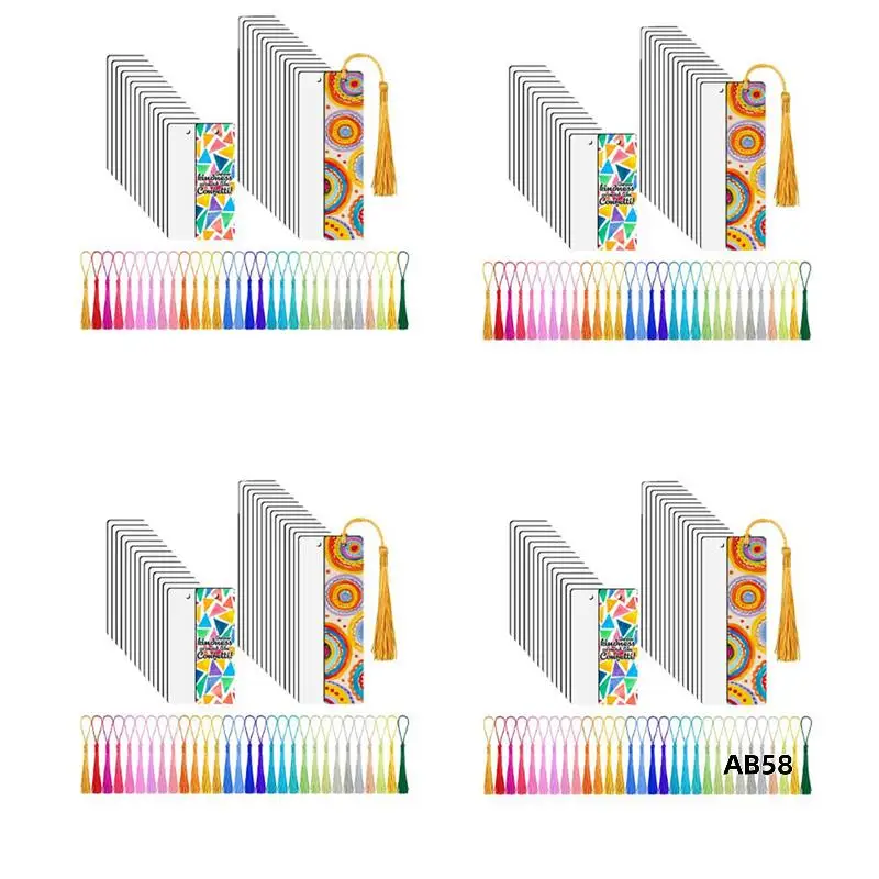 120Pcs Sublimation Blank Bookmarks,Sublimation Blank Products DIY Bookmark Craft Projects Sublimation Double Sublimation