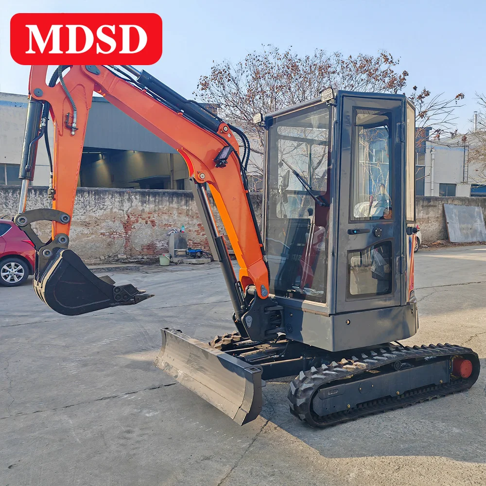 Piccolo escavatore cingolato idraulico da 1,8 tonnellate per uso di frutteto agricolo Mini scavatore Bagger domestico EPA Euro 5 Conforme personalizzabile