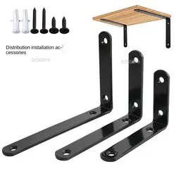 90 Degrees Fixed Bracket Connector Furniture Black Stainless Steel/Iron L-Shape Corner Code  Hardware Accessories