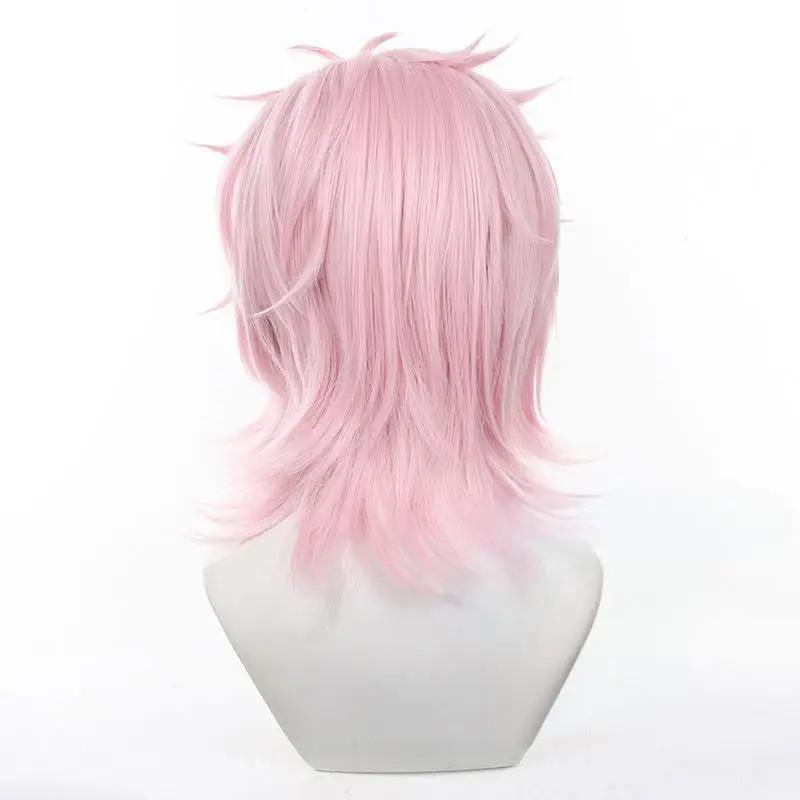 L-email wig rambut sintetis Anime WIND BREAKER Kiryu Mitsuki Wig Cosplay warna Pink Wig Cosplay tahan panas