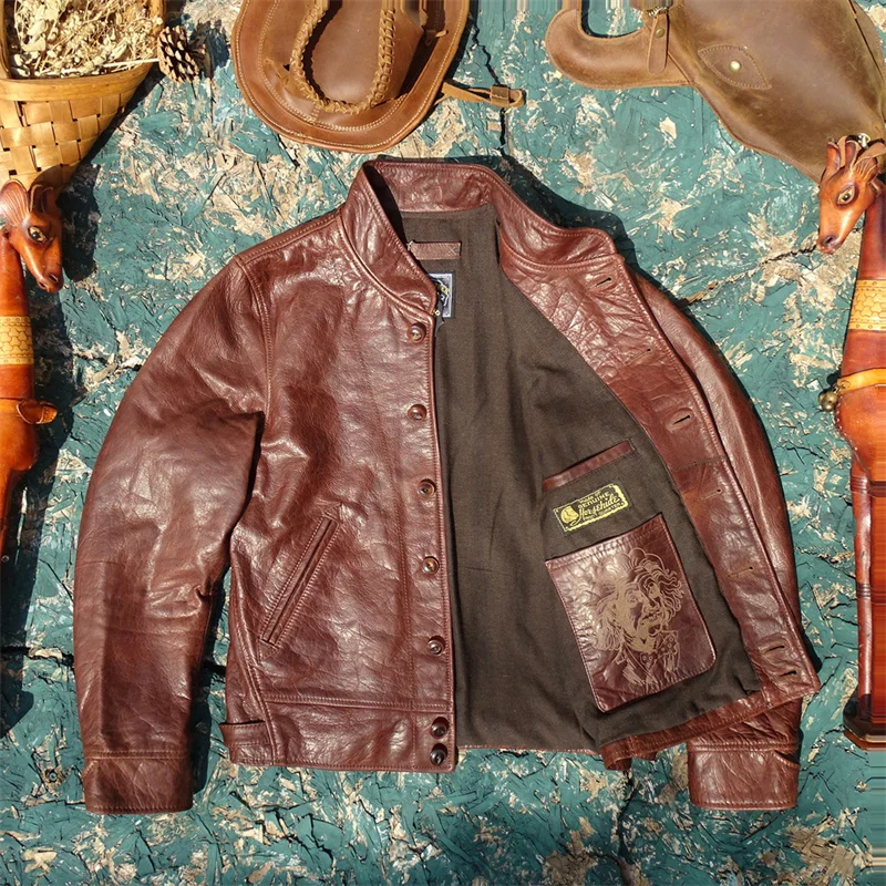 

Einstein Sle Genuine Leather Jaet Youth Vitali ort Coat Briti College Flavor een Collar Flip Collar