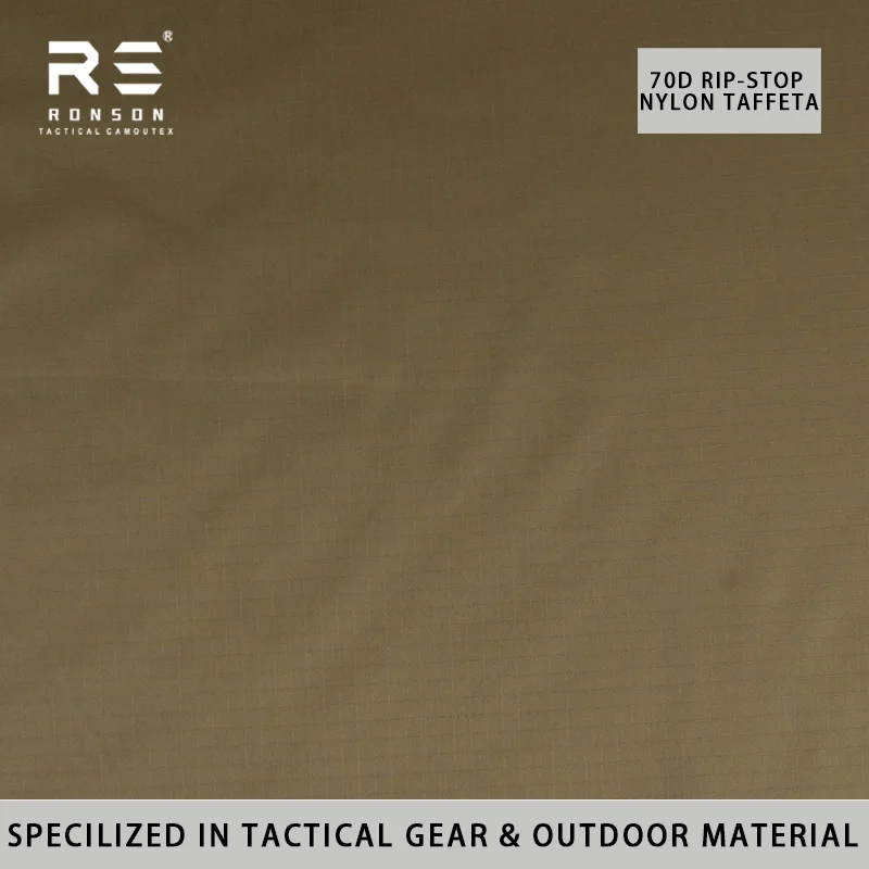 210T Nylon Ripstop for 3#CB COYOTO BROW Waterproof 1000MM PU Coated for Outdoor Tents and Raincoat Umbrella Poncho Near-infrared