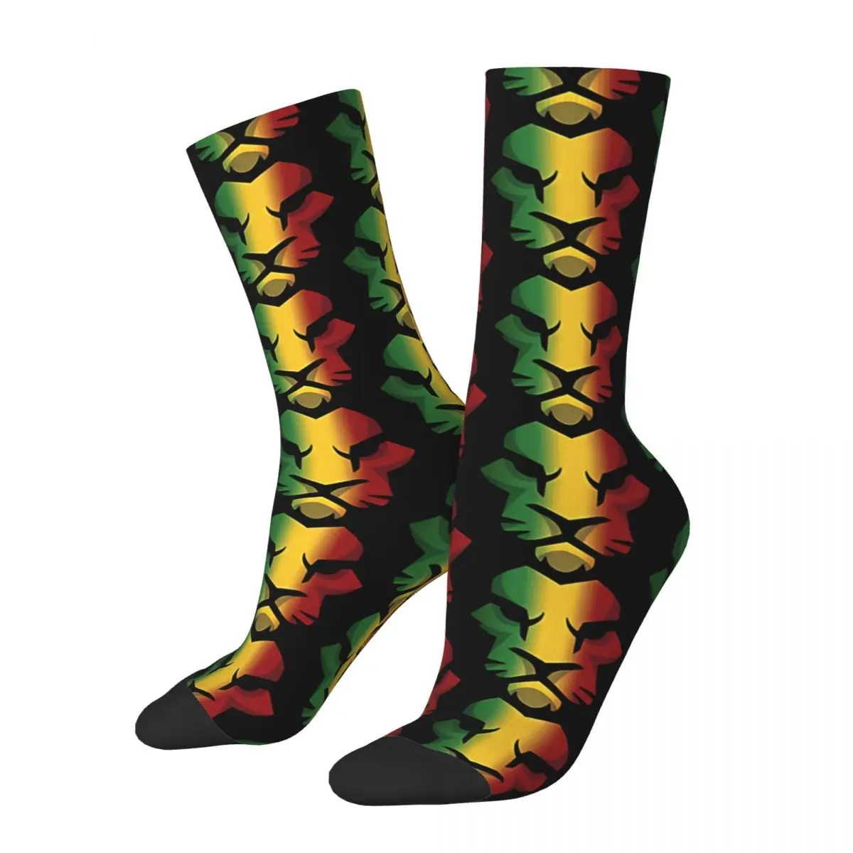 Lion1 Rasta Lion Of Judah Rastafari Kawaii Socks School Cartoon Pattern Socks