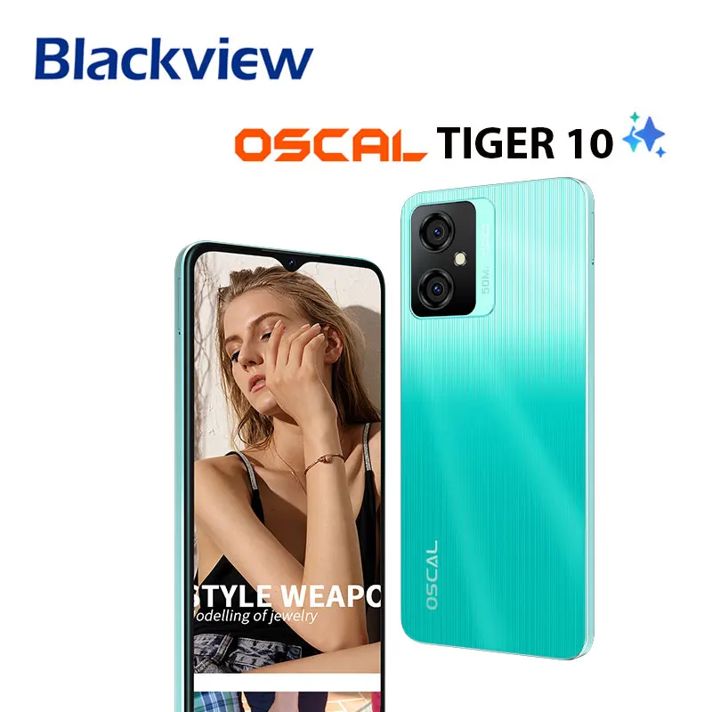 New BLACKVIEW OSCAL TIGER 10 Unlock Smartphone Android 13, 6.56'' FHD+ Screen, 16GB 256GB Moblie Phone. Cellphone On Sales