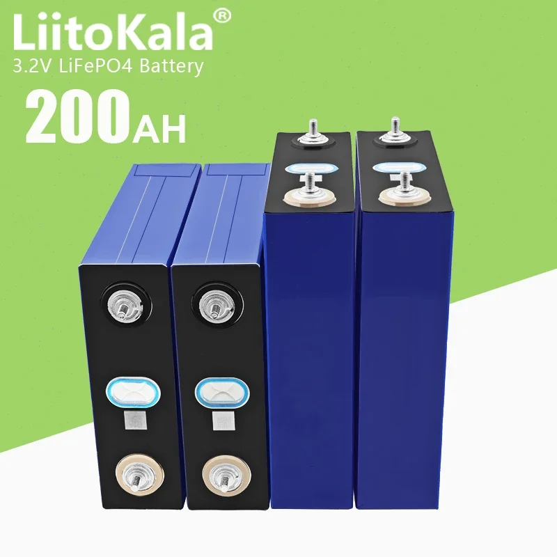 

Аккумулятор LiitoKala Lifepo4 высокой мощности для электромобиля, 1-32 шт., 3,2 в 200 ач, 12 В 24 В 200 ач для самостоятельной сборки, солнечной яхты, электромобиля, фургона для гольфа