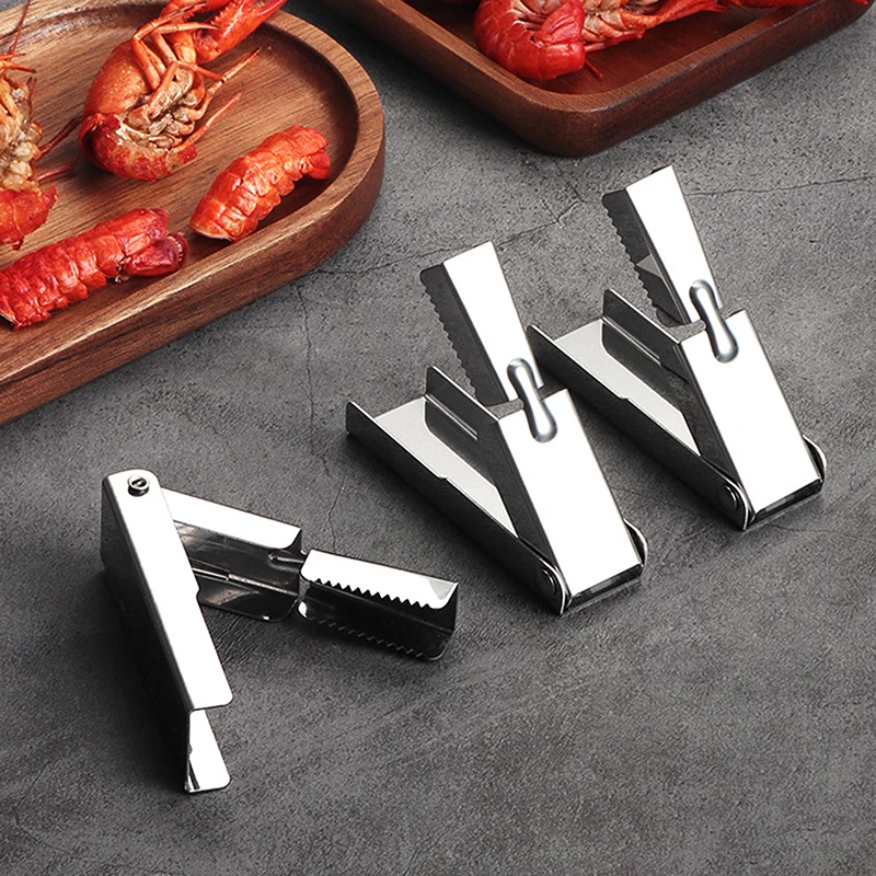Shrimp Peeler Stainless Steel Pocket Crawfish Shelling Tools Non Slip Crayfish Peeler Device Seafood Scissors Cool Kitchen
