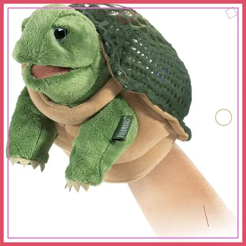 Little Turtle Hand Puppet, Green - Interactive Storytelling Toy for Kids