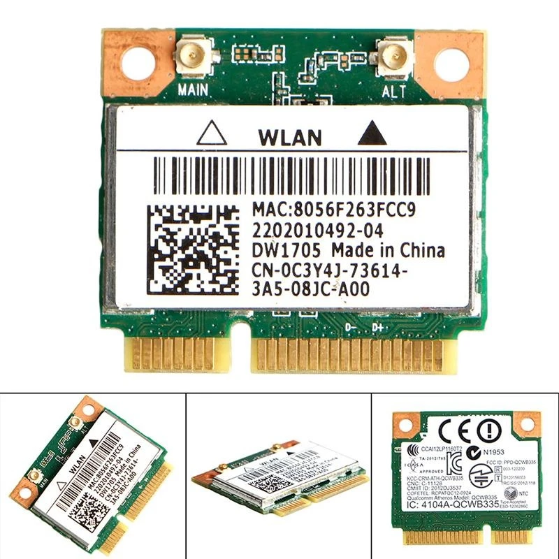 Mini PCI-E Wireless Notwork Card for Intel for Qualcomm Atheros QCWB335 for Dell