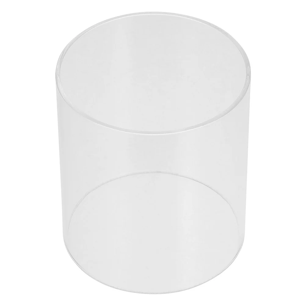Clear Transparent Glass Hurricane Candleholder Cylinder Sleeve Replacement Shade Chimney Tube Cover Protector Elegant