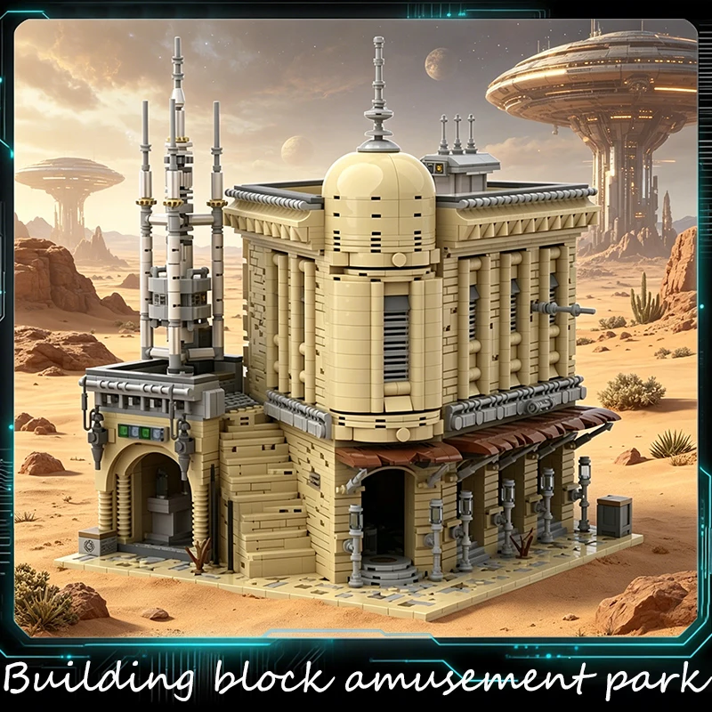 

3157 PCS Desert Style Luxury Boutique Hotel Street View MOC Building Blocks Children Assembly Christmas Gift Educational DIY Set