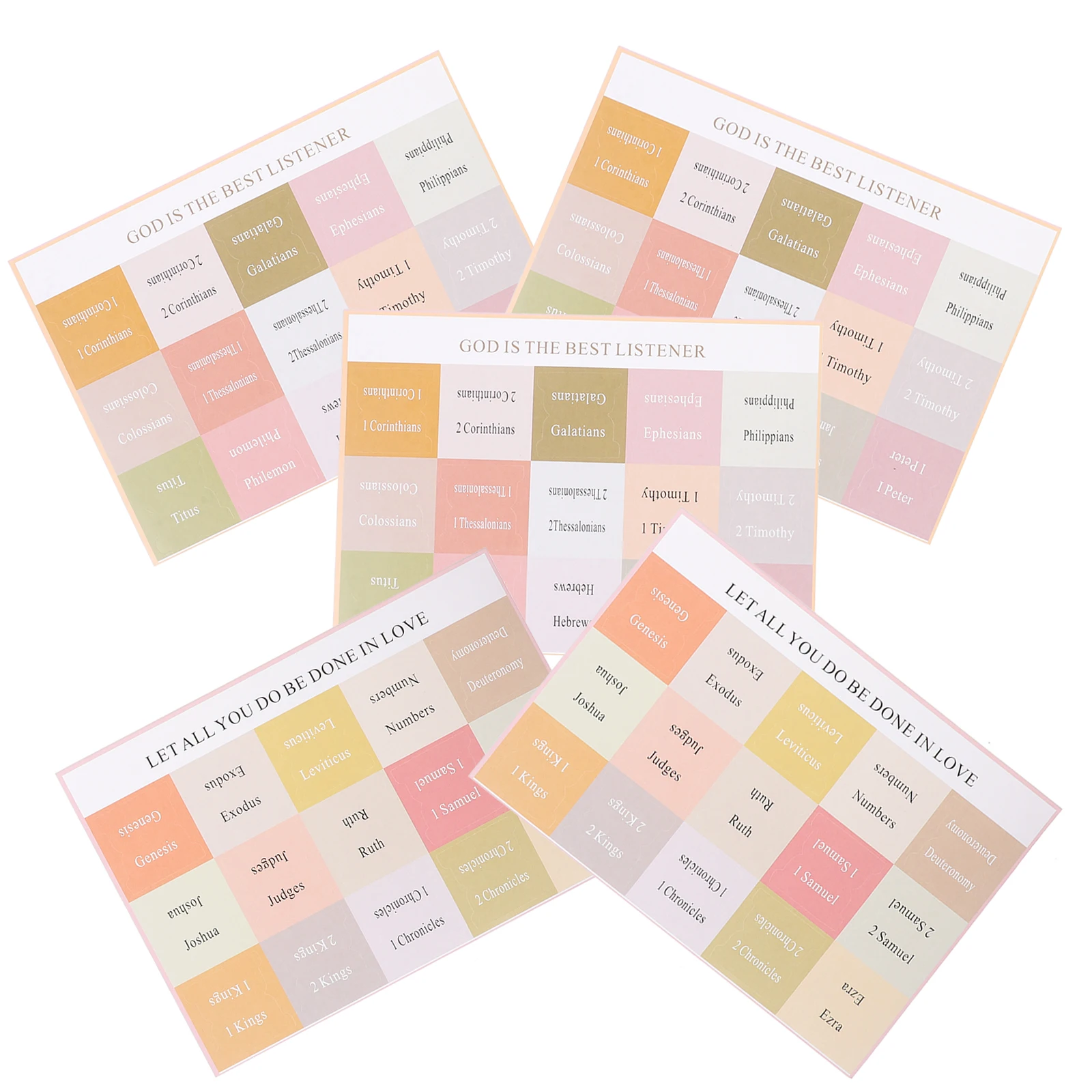 

5 Sheets Bible Index Tabs Stickers Decorative Book Page Markers Writable Journaling Supplies Study Aids Practical