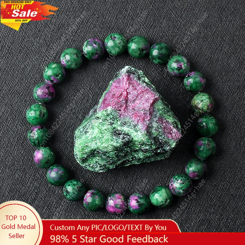 

Geniune Epidote Zoisite Bead Bracelet Homme Natural Quartz Lava Tiger Eye Stone Bracelet Made of Natural Stone Jewelry for Women