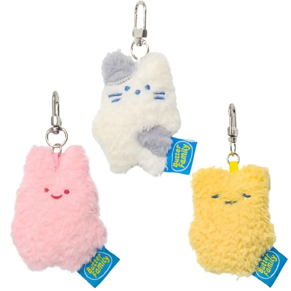 Cute Diy Plush Keychain Fashion Kawaii Stuffed Animals Butter rabbit Plush Toy Children Gifts