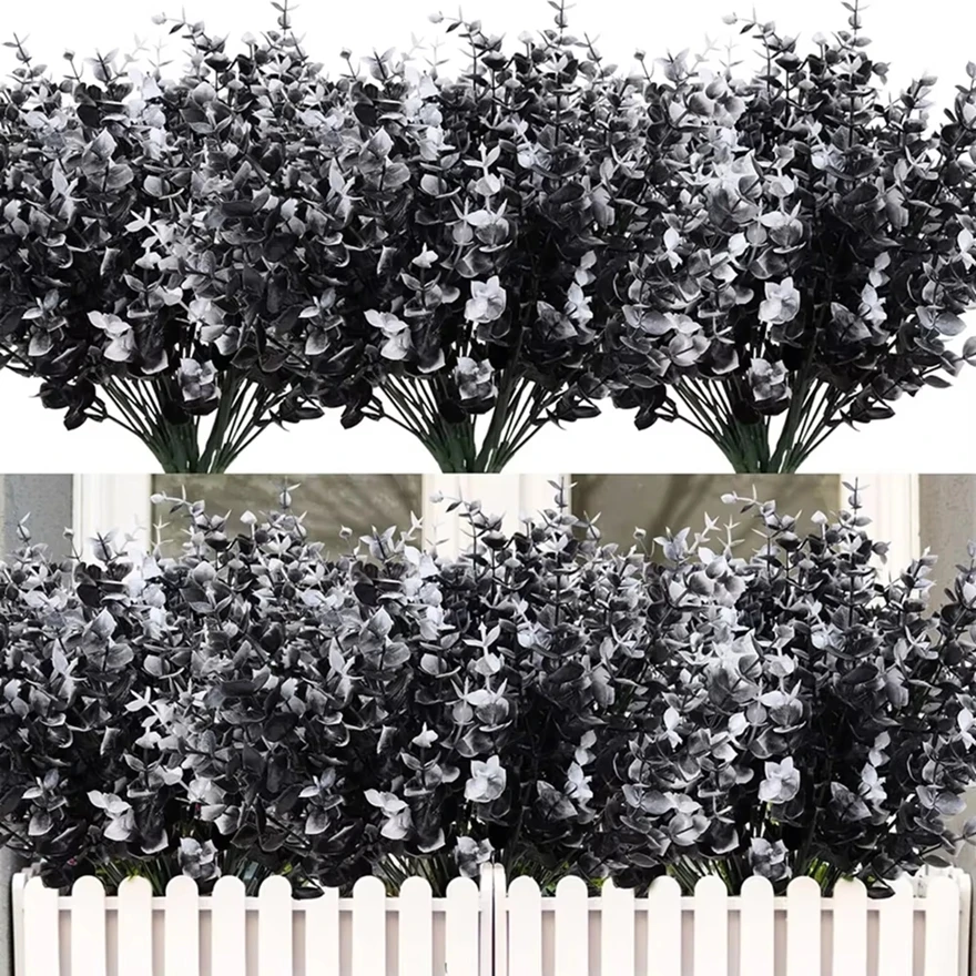 

10Pcs Artificial Flowers Plants Green Tree Wreath Wedding Home Room Table Accent Outdoor Bonsai Decora Fake Photography Diy Gift