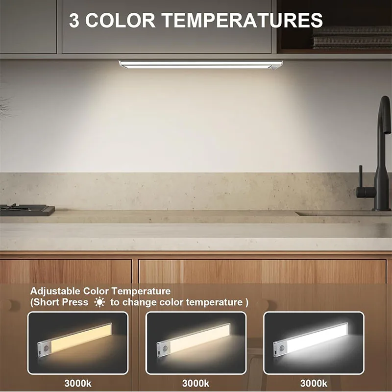 مستشعر حركة LED ضوء ليلي USB قابل لإعادة الشحن لاسلكي مثبت على الحائط لغرفة النوم والممر والسلالم وإضاءة حماية غرفة النوم