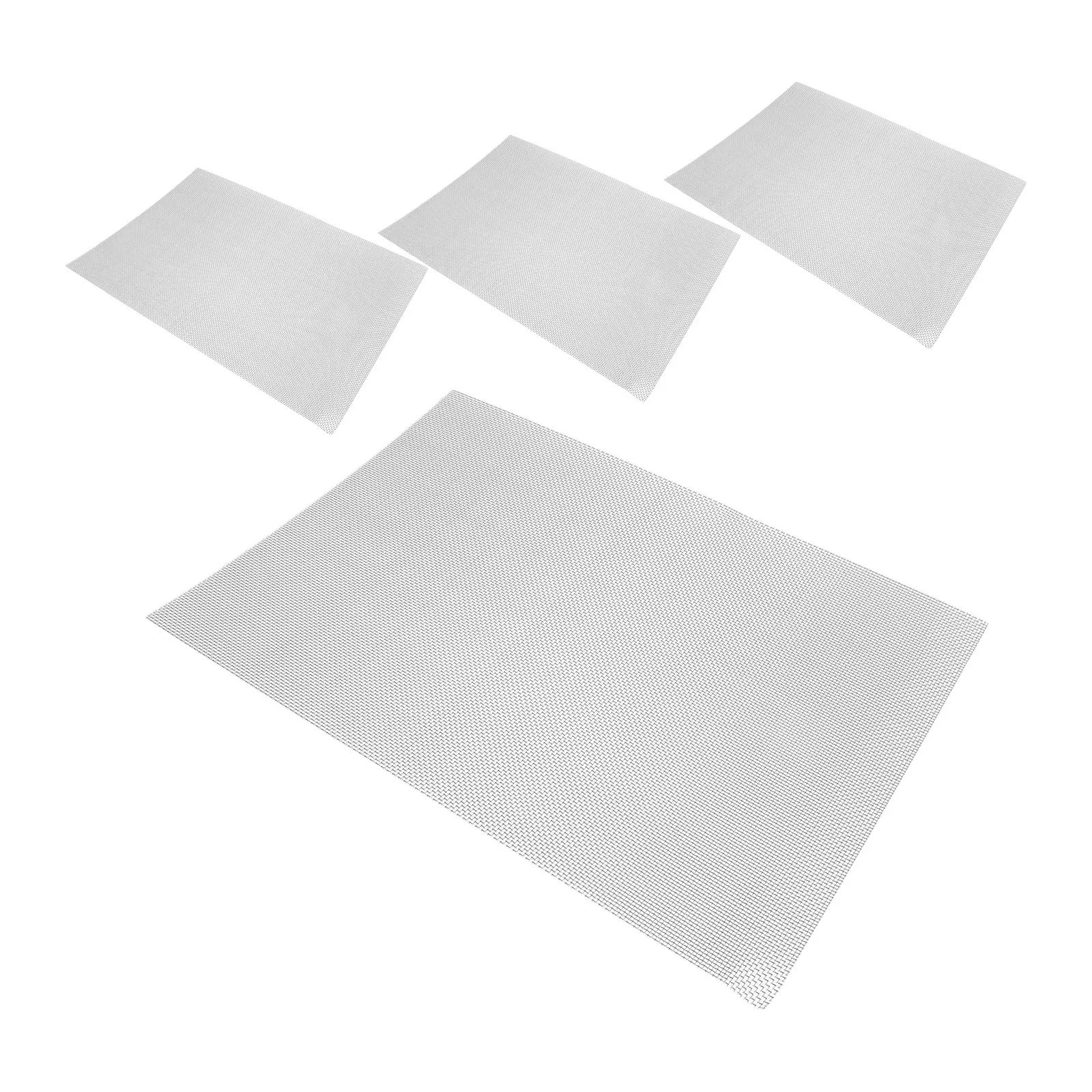 4Pcs Seed Sprouting Tray Mesh Stainless Steel 11.8x8.3 Vegetable Microgreens Germination Tray Mat Reusable Hydroponic Growing