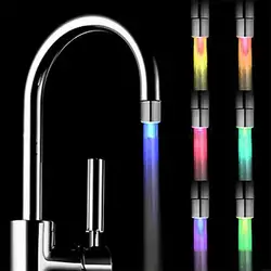 3-color Temperature Sensitive Faucet Light Led Light Change Water Tap Temperature Sensor with Converter for Kitchen Sink