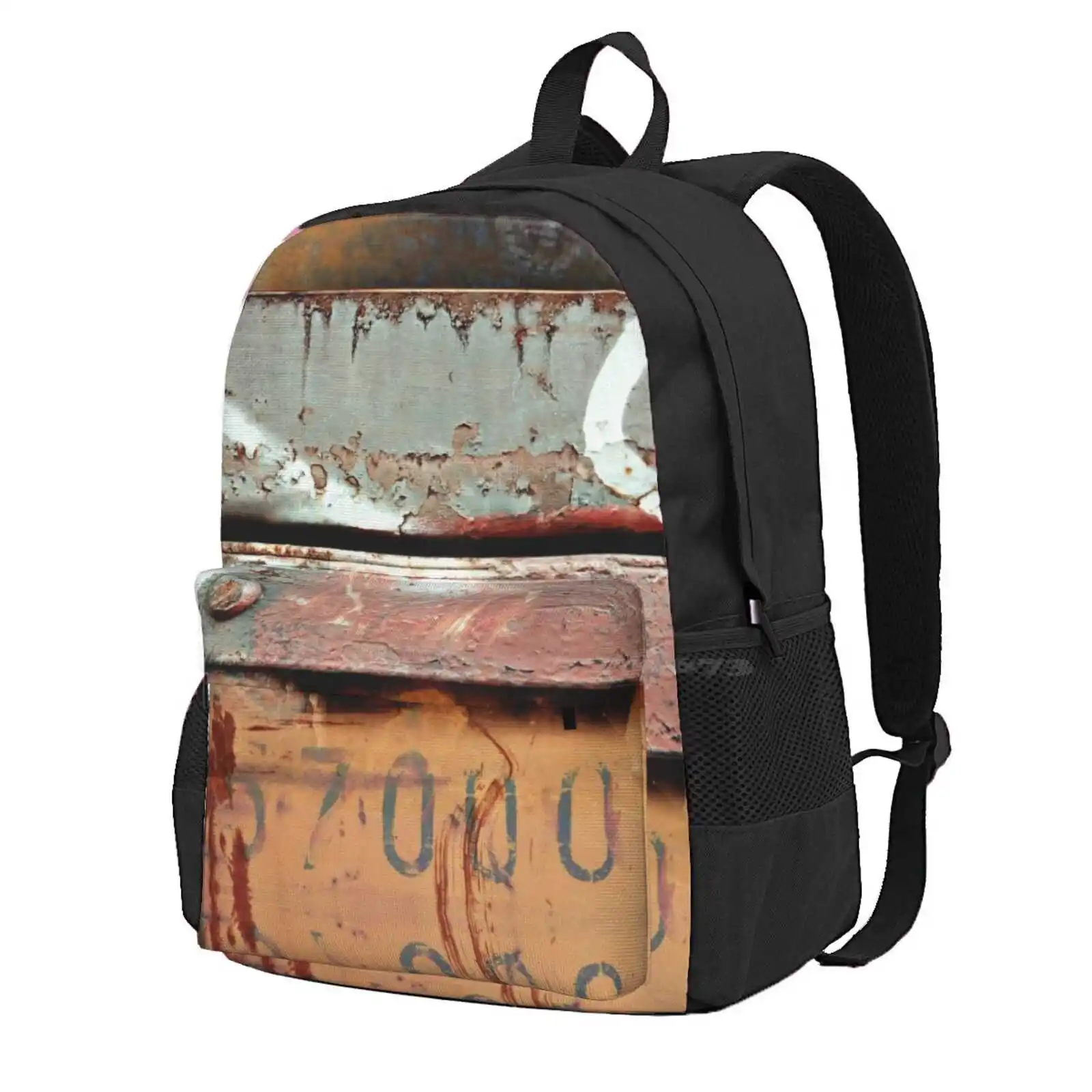 Industrial Grunge Hot Sale Schoolbag Backpack Fashion Bags Street Art Graffiti Railyard Industrial Urban Decay Phat Edgy Out Of