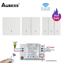 220V Wifi Wireless Switch Smart Lmap LED Lighting Controller 1/2/3gang Remote Control RF Relay Receuver Board Wall Switch