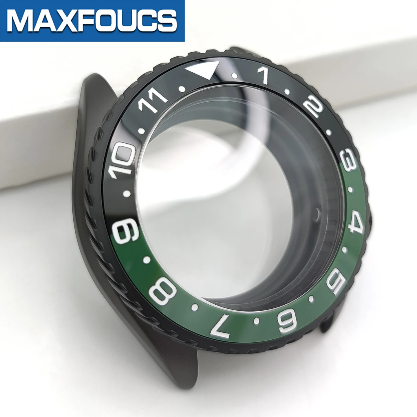 Turbine SKX 3.8 Uhrengehäuse-Set Schwarz Matt Passend für NH35/NH36/NH34 MOD Uhrengehäuse Teile Saphir-Einsatz Krone Kundenspezifisches Zubehör – Detail 13