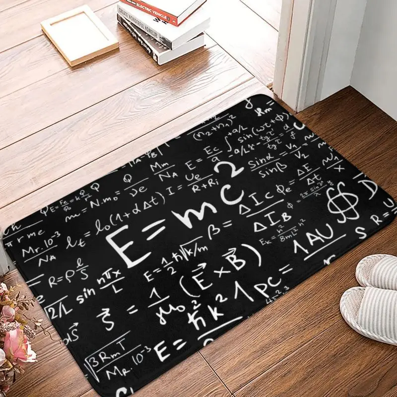 Physics Equations Front Floor Door Entrance Mats Indoor Geek Science Math Teacher Kitchen Bathroom Doormat Garage Carpet Rug